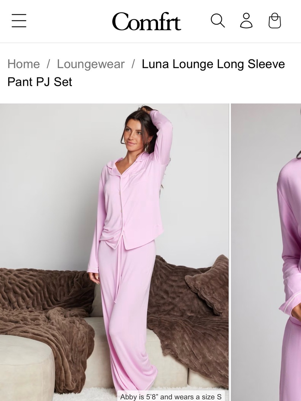 Women’s Lightweight Peony Pajama Set - Soft Long Sleeve Button Top & Pants